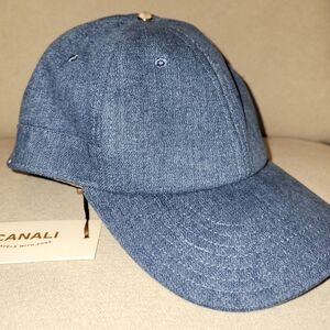 Canali x 8ON8 embroidered-logo denim cap Tag 55  New